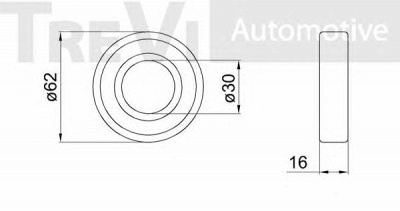 TREVI AUTOMOTIVE wb1894 -  Комплект подшипника ступицы колеса